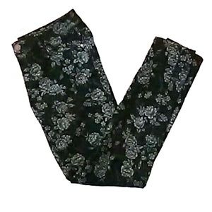 Blue Floral Print Jeans